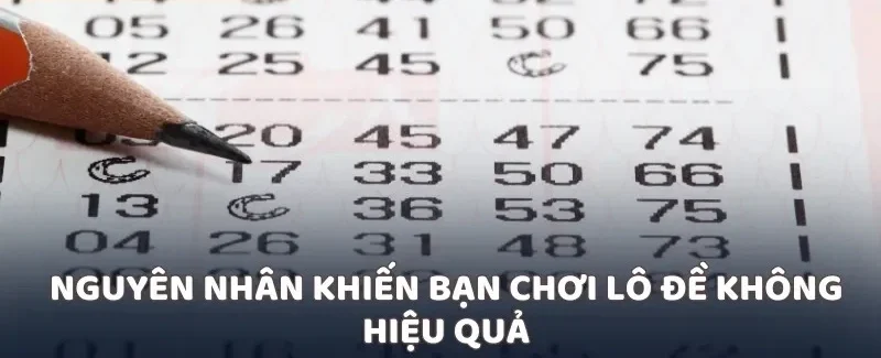 Nguyên nhân khiến bạn chơi lô đề không hiệu quả